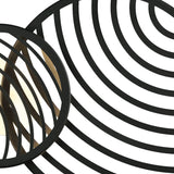 Collage 3 Ring LED Semi-Flush Ceiling Light 40W 3000K - Black