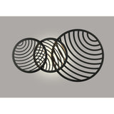 Collage 3 Ring LED Semi-Flush Ceiling Light 40W 3000K - Black