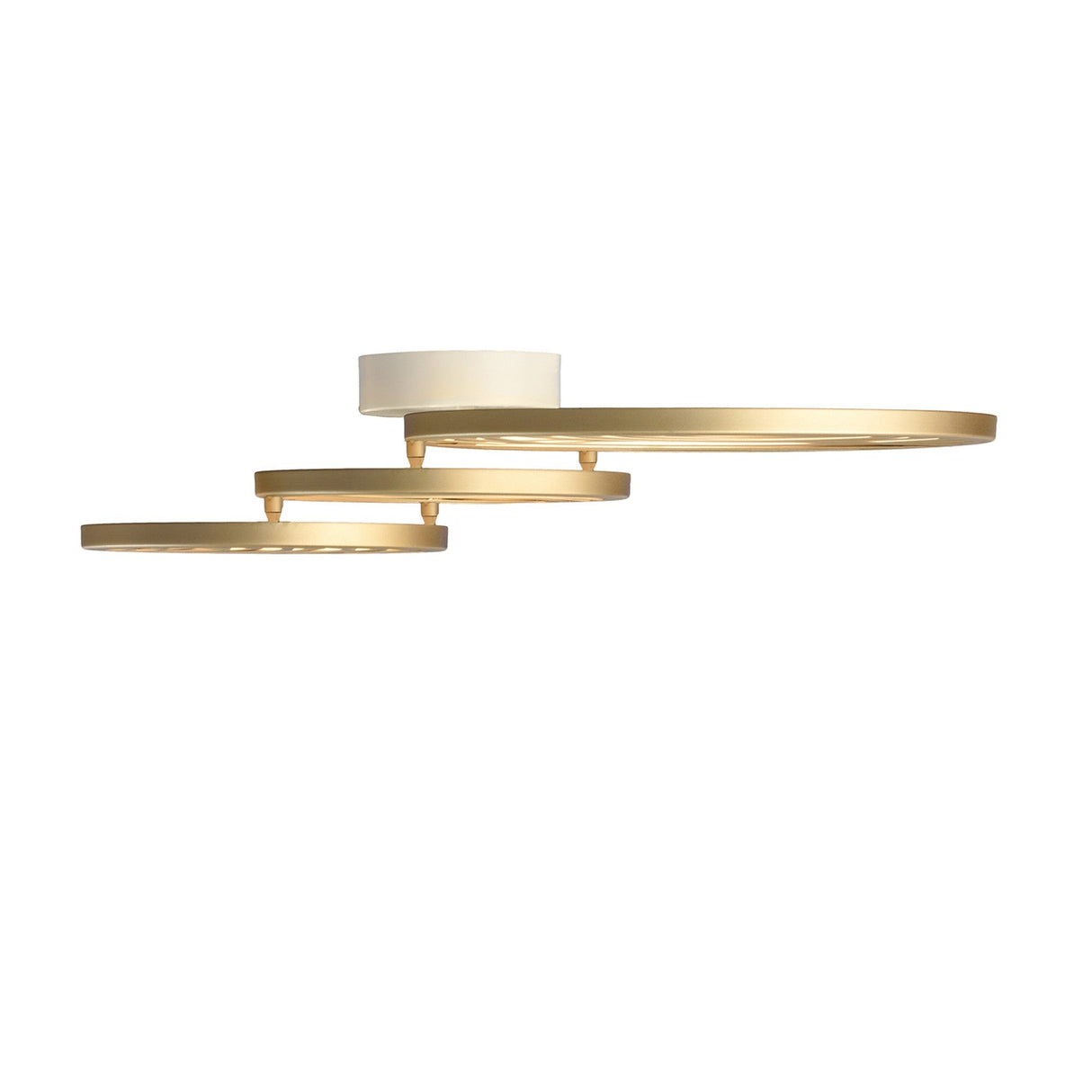 Collage 3 Ring LED Semi-Flush Ceiling Light 40W 3000K - Gold