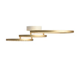 Collage 3 Ring LED Semi-Flush Ceiling Light 40W 3000K - Gold