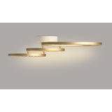 Collage 3 Ring LED Semi-Flush Ceiling Light 40W 3000K - Gold