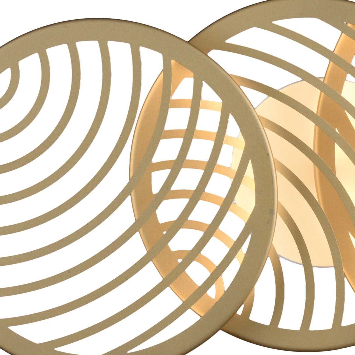 Collage 3 Ring LED Semi-Flush Ceiling Light 40W 3000K - Gold