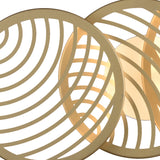 Collage 3 Ring LED Semi-Flush Ceiling Light 40W 3000K - Gold