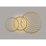 Collage 3 Ring LED Semi-Flush Ceiling Light 40W 3000K - Gold