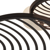 Collage 2 Ring LED Semi-Flush Ceiling Light 30W 3000K - Black