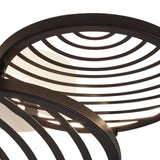 Collage 2 Ring LED Semi-Flush Ceiling Light 30W 3000K - Black