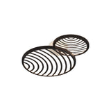 Collage 2 Ring LED Semi-Flush Ceiling Light 30W 3000K - Black