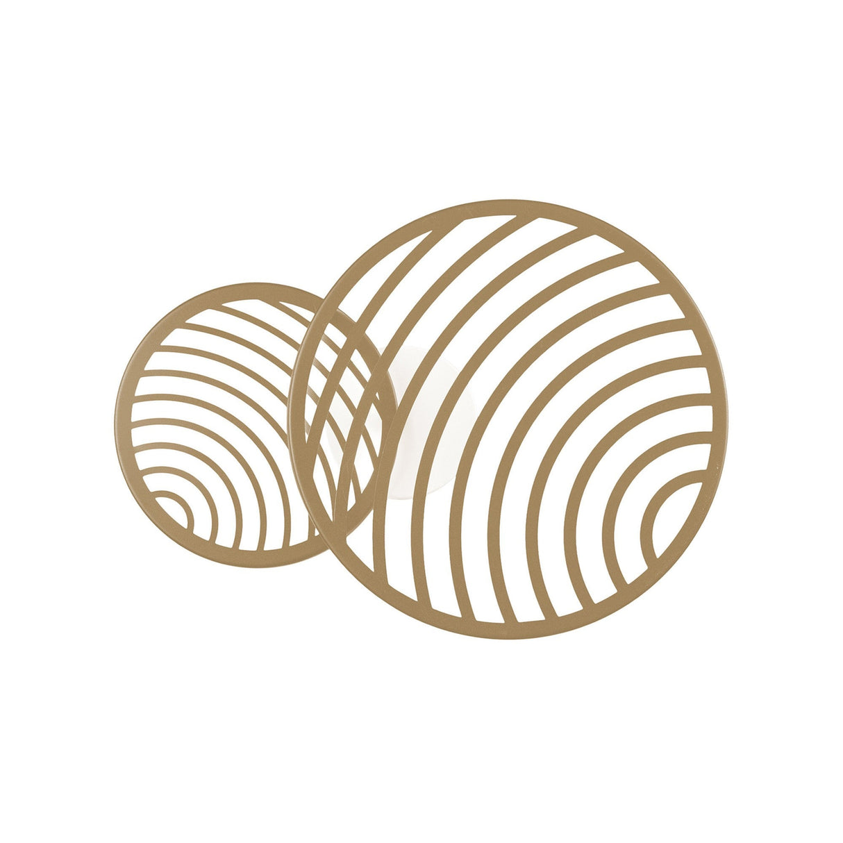 Collage 2 Ring LED Semi-Flush Ceiling Light 30W 3000K - Gold