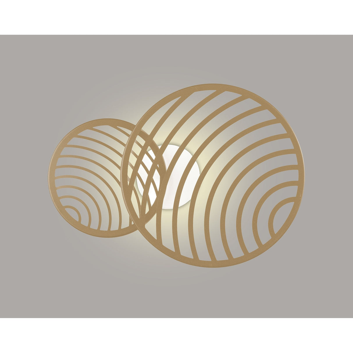 Collage 2 Ring LED Semi-Flush Ceiling Light 30W 3000K - Gold