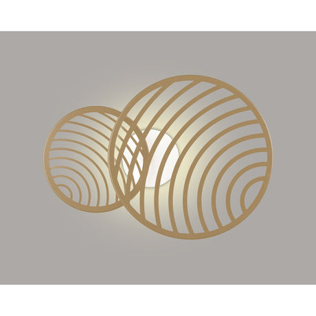 Collage 2 Ring LED Semi-Flush Ceiling Light 30W 3000K - Gold