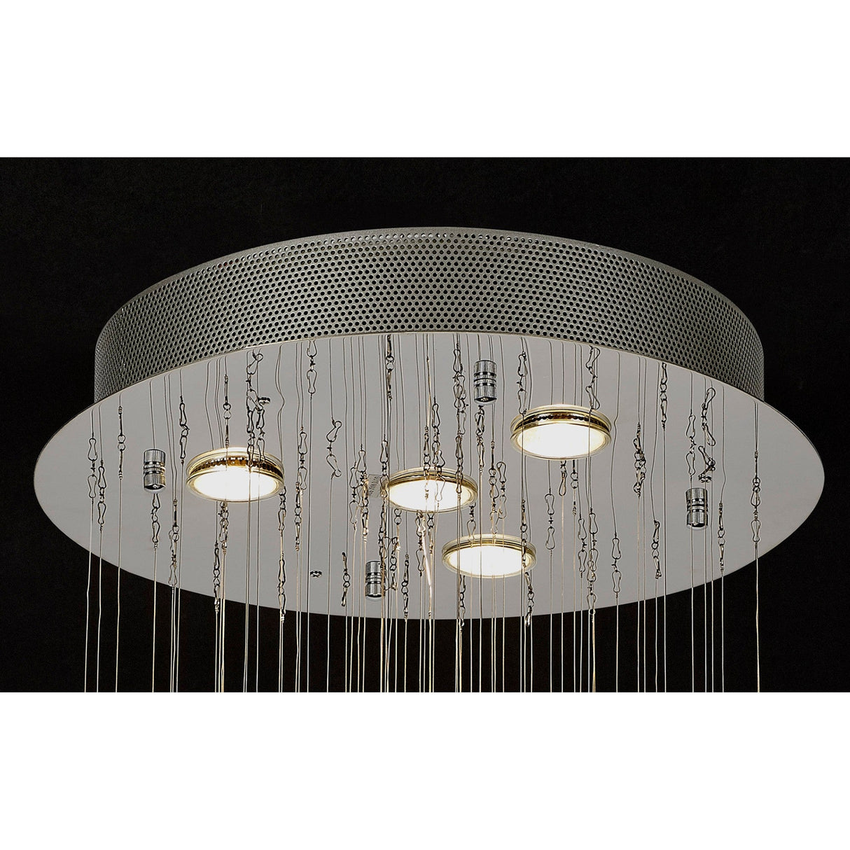 Colorado 4 Light Sphere Crystal Cluster Pendant Light - Polished Chrome