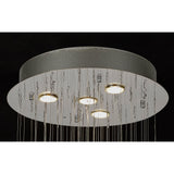 Colorado 4 Light Sphere Crystal Cluster Pendant Light - Polished Chrome