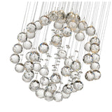 Colorado 4 Light Sphere Crystal Cluster Pendant Light - Polished Chrome