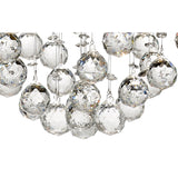 Colorado 4 Light Sphere Crystal Cluster Pendant Light - Polished Chrome