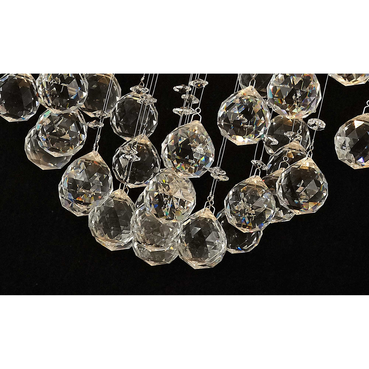 Colorado 4 Light Sphere Crystal Cluster Pendant Light - Polished Chrome