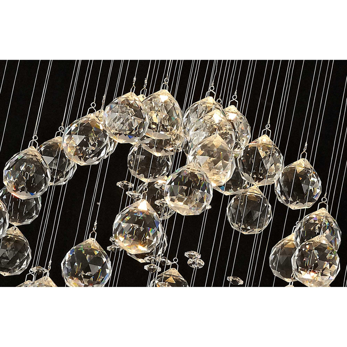 Colorado 4 Light Sphere Crystal Cluster Pendant Light - Polished Chrome
