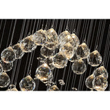 Colorado 4 Light Sphere Crystal Cluster Pendant Light - Polished Chrome