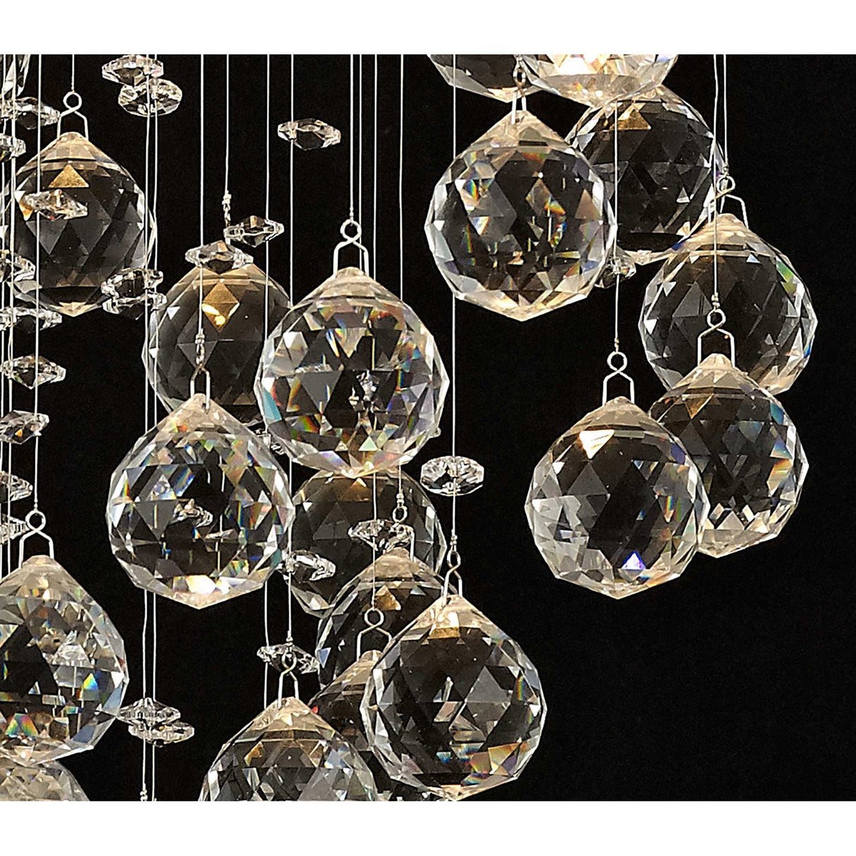 Colorado 4 Light Sphere Crystal Cluster Pendant Light - Polished Chrome