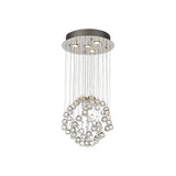 Colorado 4 Light Sphere Crystal Cluster Pendant Light - Polished Chrome
