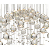Colorado 8 Light Sphere Crystal Cluster Pendant Light - Polished Chrome