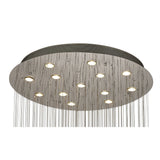 Colorado 13 Light Sphere Crystal Cluster Pendant Light - Polished Chrome