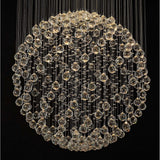 Colorado 13 Light Sphere Crystal Cluster Pendant Light - Polished Chrome