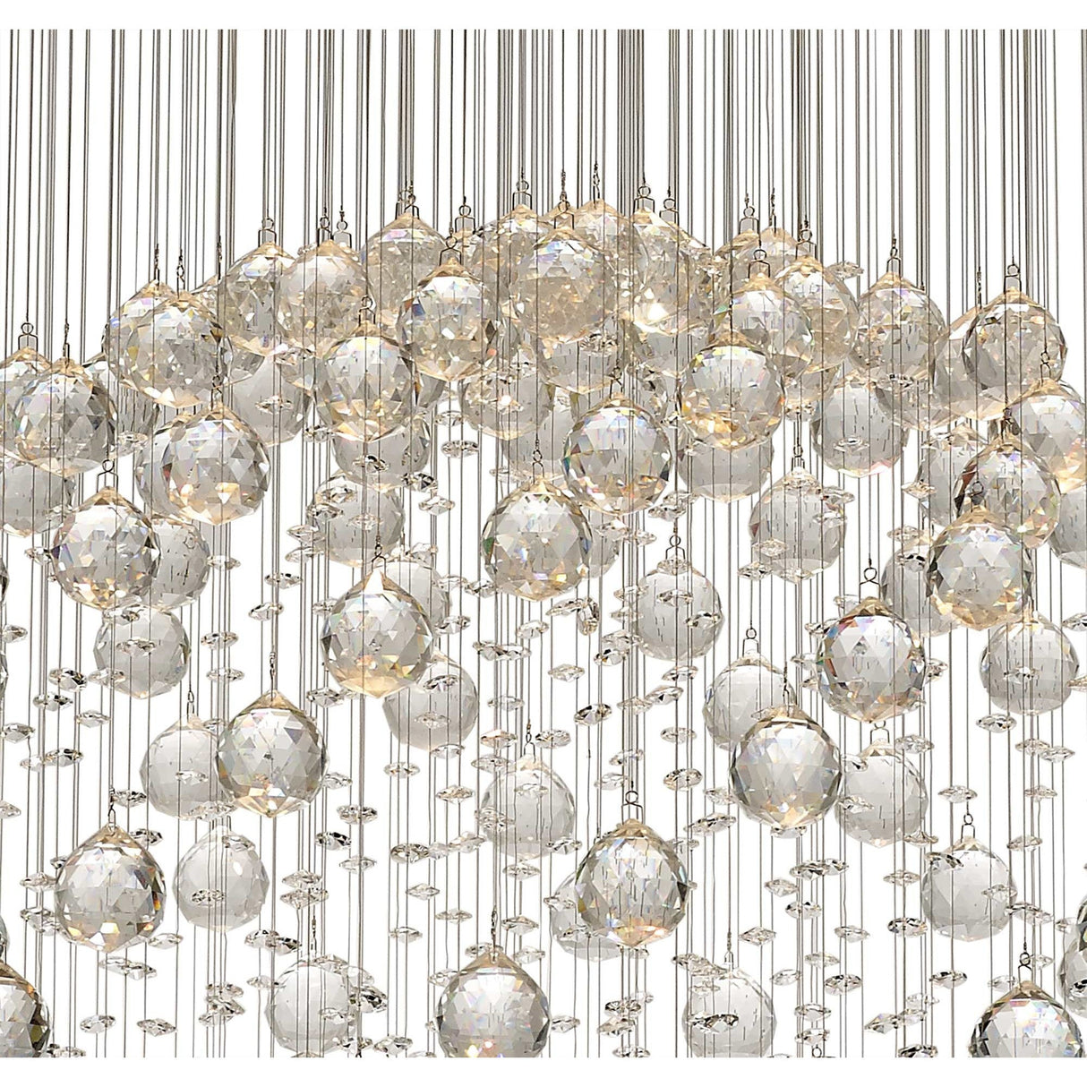 Colorado 13 Light Sphere Crystal Cluster Pendant Light - Polished Chrome