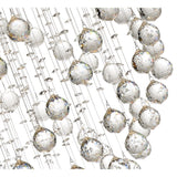 Colorado 13 Light Sphere Crystal Cluster Pendant Light - Polished Chrome