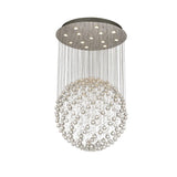 Colorado 13 Light Sphere Crystal Cluster Pendant Light - Polished Chrome