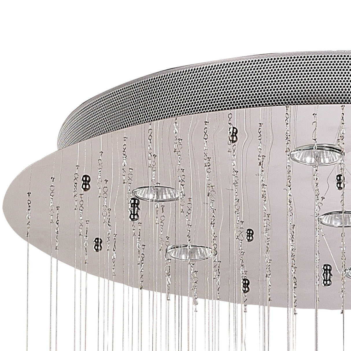 Colorado 7 Light Diamond Crystal Cluster Pendant Light - Polished Chrome