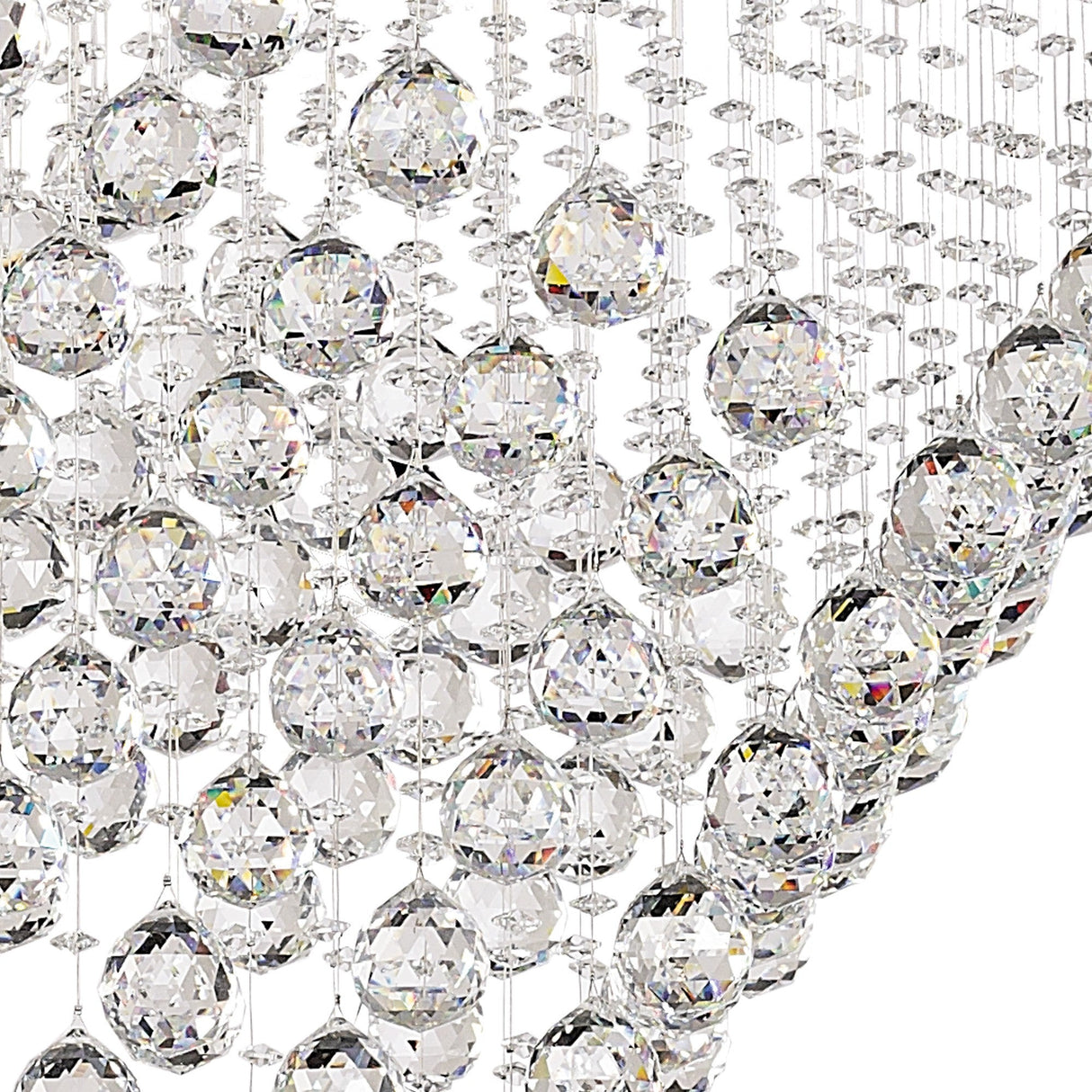 Colorado 7 Light Diamond Crystal Cluster Pendant Light - Polished Chrome