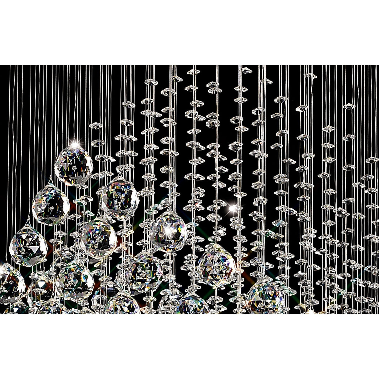 Colorado 7 Light Diamond Crystal Cluster Pendant Light - Polished Chrome