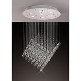 Colorado 7 Light Diamond Crystal Cluster Pendant Light - Polished Chrome