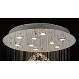 Colorado 9 Light Oval Crystal Cluster Pendant Light - Polished Chrome