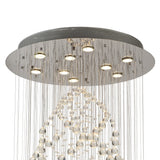 Colorado 9 Light Oval Crystal Cluster Pendant Light - Polished Chrome