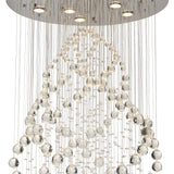 Colorado 9 Light Oval Crystal Cluster Pendant Light - Polished Chrome