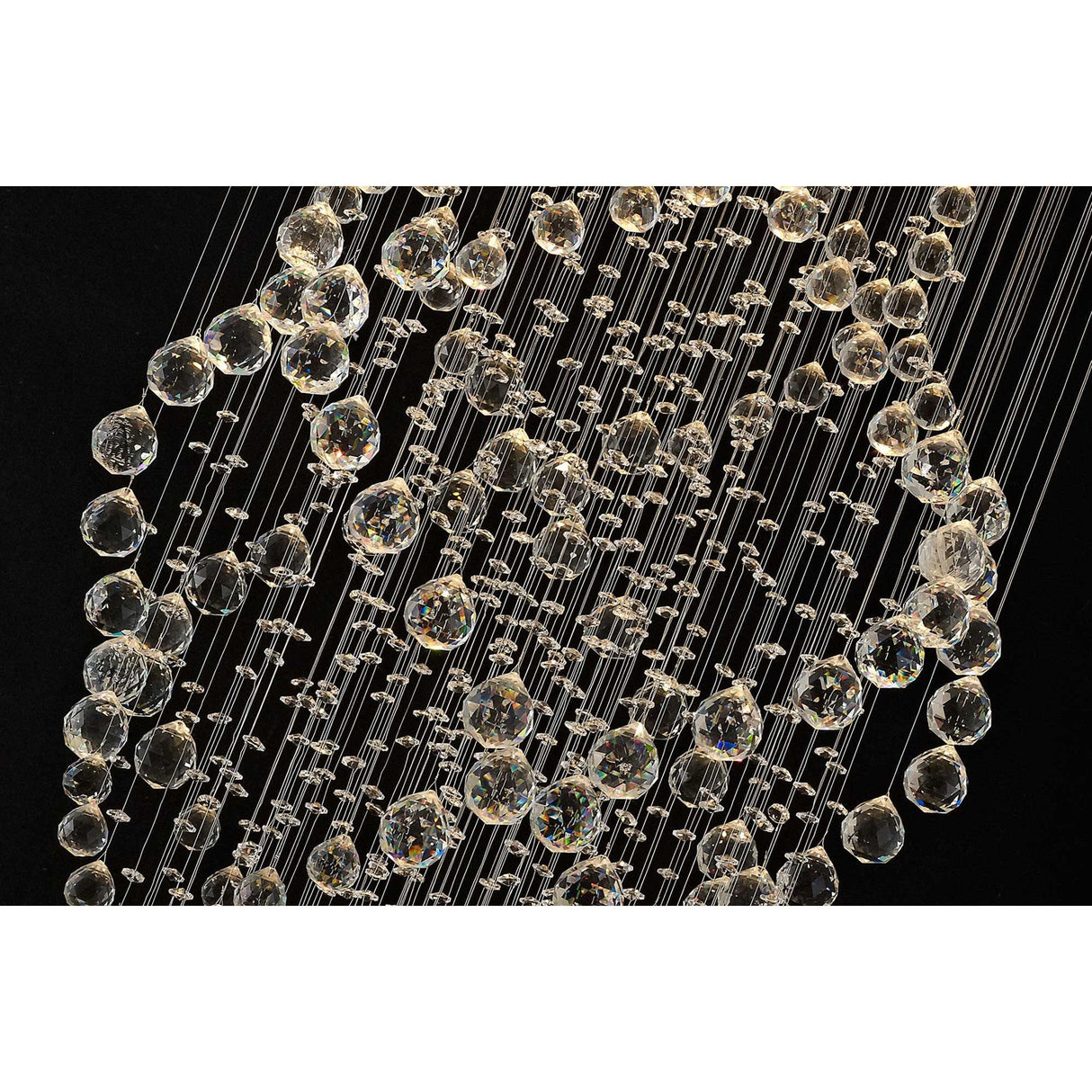 Colorado 9 Light Oval Crystal Cluster Pendant Light - Polished Chrome