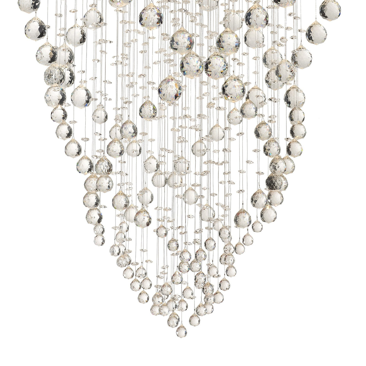 Colorado 9 Light Oval Crystal Cluster Pendant Light - Polished Chrome