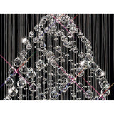 Colorado 9 Light Oval Crystal Cluster Pendant Light - Polished Chrome