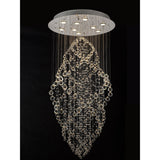 Colorado 9 Light Oval Crystal Cluster Pendant Light - Polished Chrome