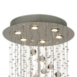 Colorado 6 Light Spiral Crystal Cluster Pendant Light - Polished Chrome