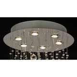 Colorado 6 Light Spiral Crystal Cluster Pendant Light - Polished Chrome