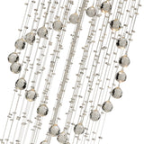 Colorado 6 Light Spiral Crystal Cluster Pendant Light - Polished Chrome