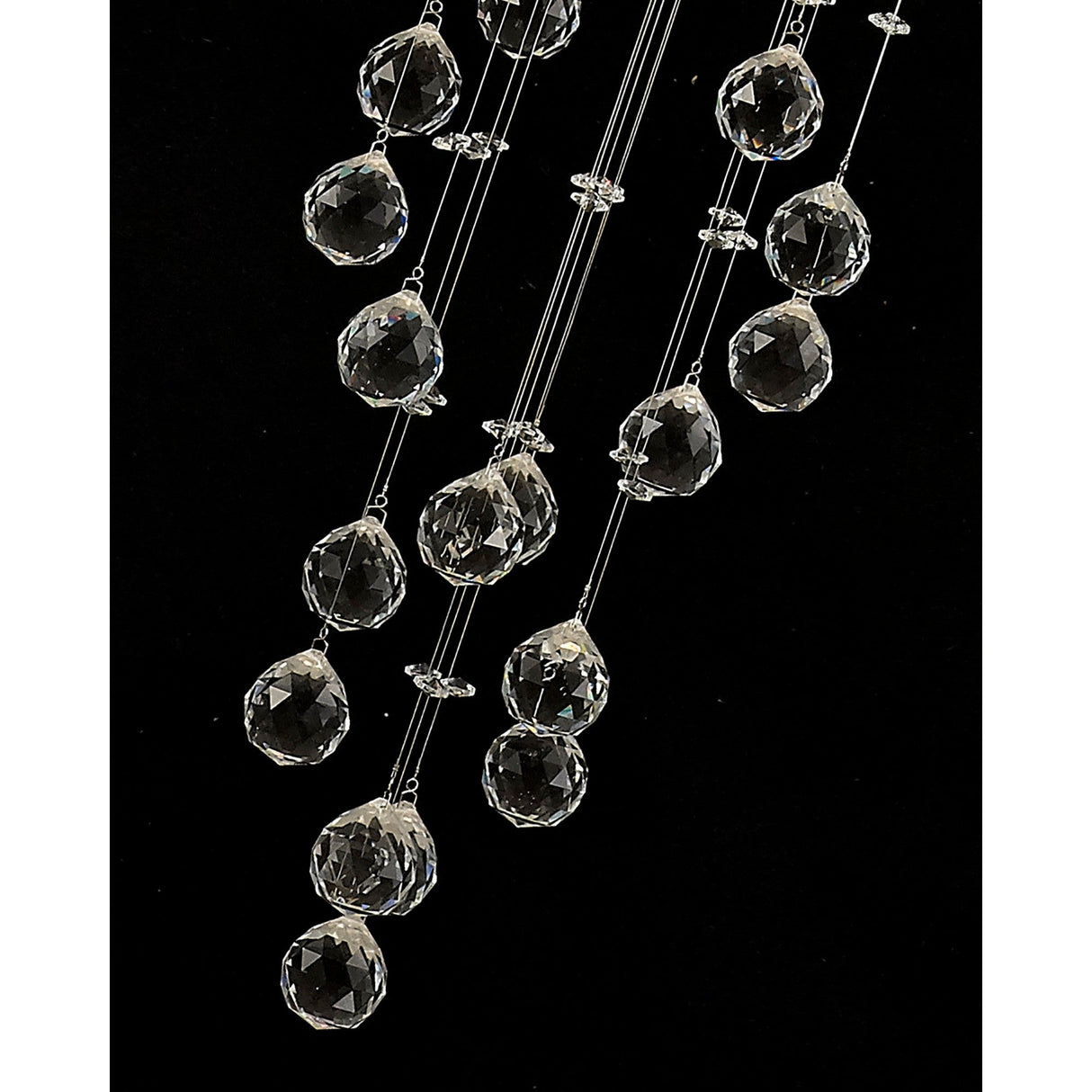 Colorado 6 Light Spiral Crystal Cluster Pendant Light - Polished Chrome