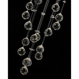 Colorado 6 Light Spiral Crystal Cluster Pendant Light - Polished Chrome