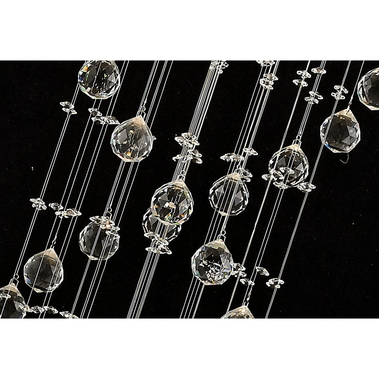 Colorado 6 Light Spiral Crystal Cluster Pendant Light - Polished Chrome