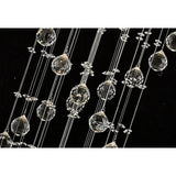 Colorado 6 Light Spiral Crystal Cluster Pendant Light - Polished Chrome