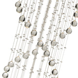 Colorado 6 Light Spiral Crystal Cluster Pendant Light - Polished Chrome