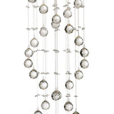 Colorado 6 Light Spiral Crystal Cluster Pendant Light - Polished Chrome