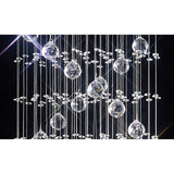 Colorado 6 Light Spiral Crystal Cluster Pendant Light - Polished Chrome